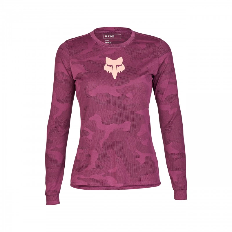 KOSZULKA ROWEROWA Z DŁUGIM RĘKAWEM FOX LADY RANGER TRU DRI SANGRIA