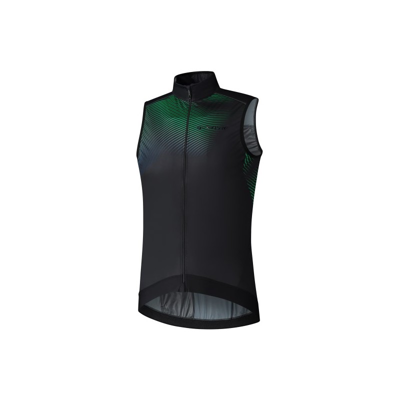 S-Phyre Wind Winter Vest Print Black/Green XL