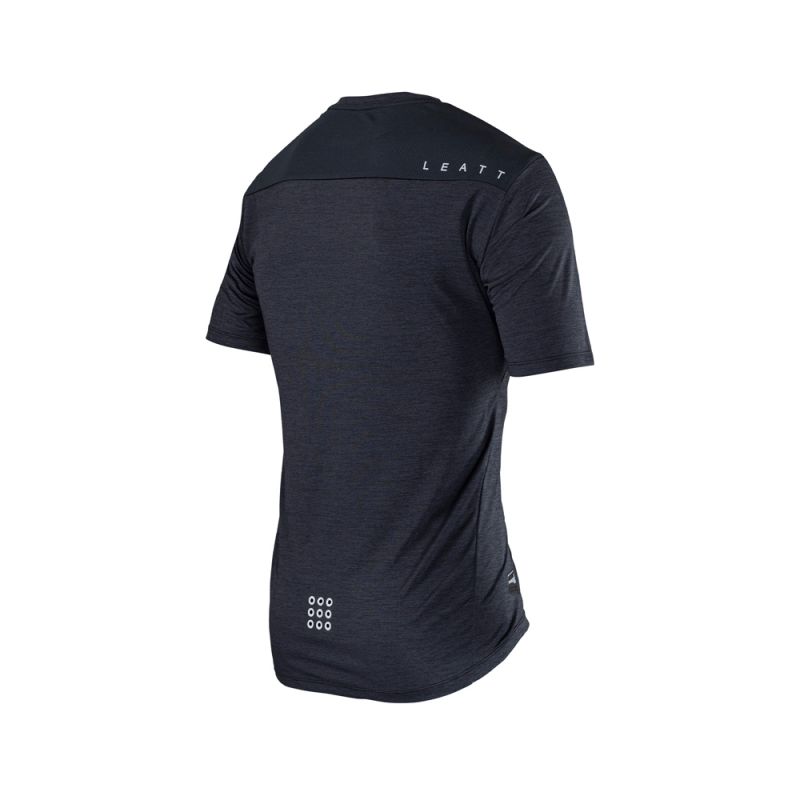 LEATT NOWOŚĆ KOSZULKA ROWEROWA MTB TRAIL 1.0 JERSEY BLACK KOLOR CZARNY ROZMIAR L