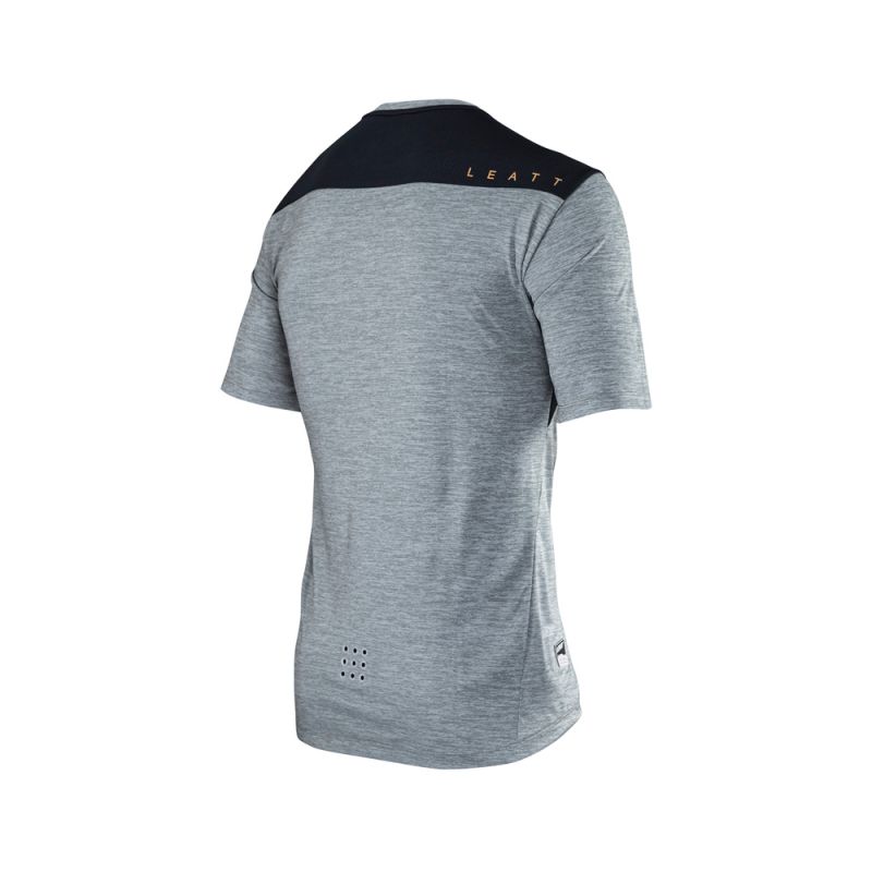 LEATT NOWOŚĆ KOSZULKA ROWEROWA MTB TRAIL 1.0 JERSEY GRANITE KOLOR SZARY ROZMIAR L