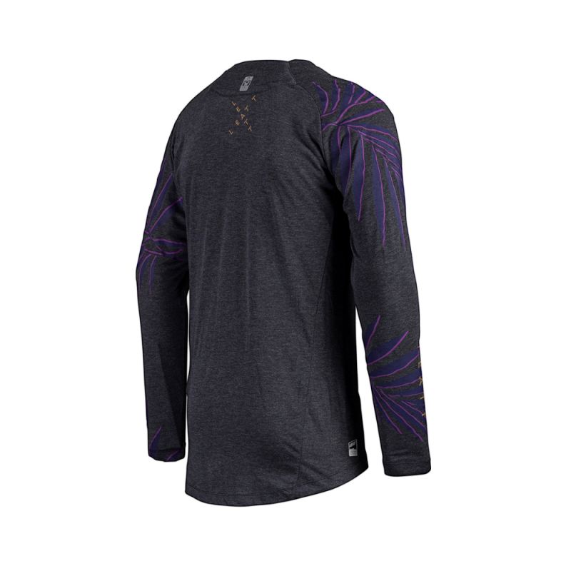LEATT NOWOŚĆ KOSZULKA ROWEROWA MTB GRAVITY 2.0 JERSEY PALM KOLOR GRAFITOWY ROZMIAR S