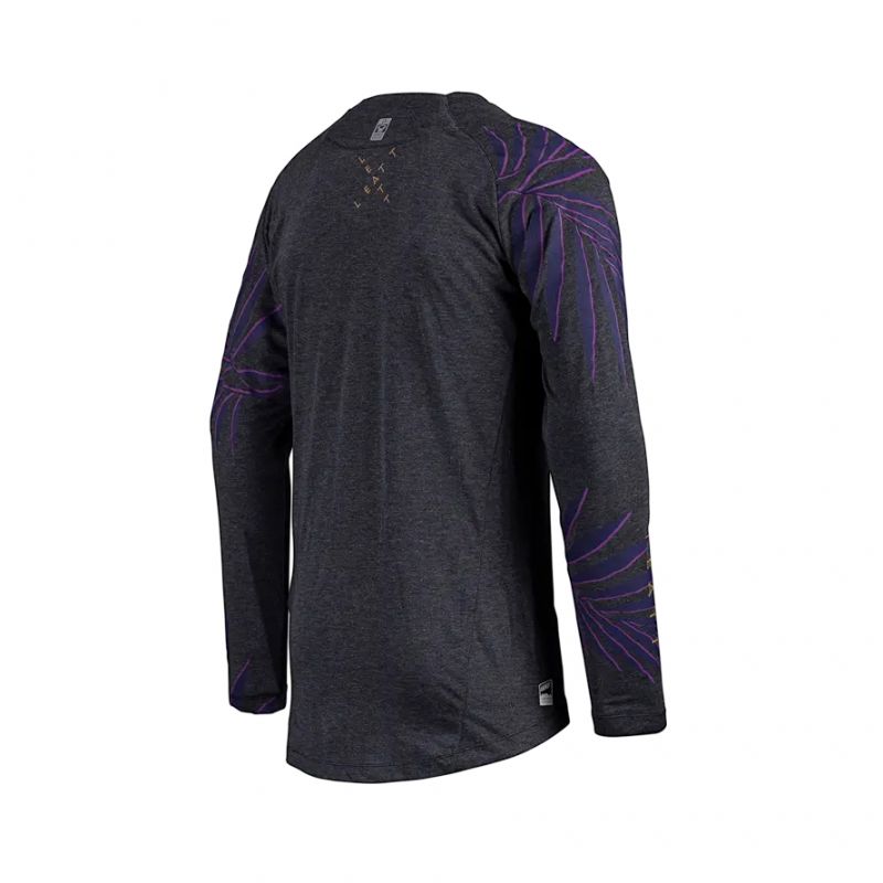 LEATT NOWOŚĆ KOSZULKA ROWEROWA MTB GRAVITY 2.0 JERSEY PALM KOLOR GRAFITOWY ROZMIAR S