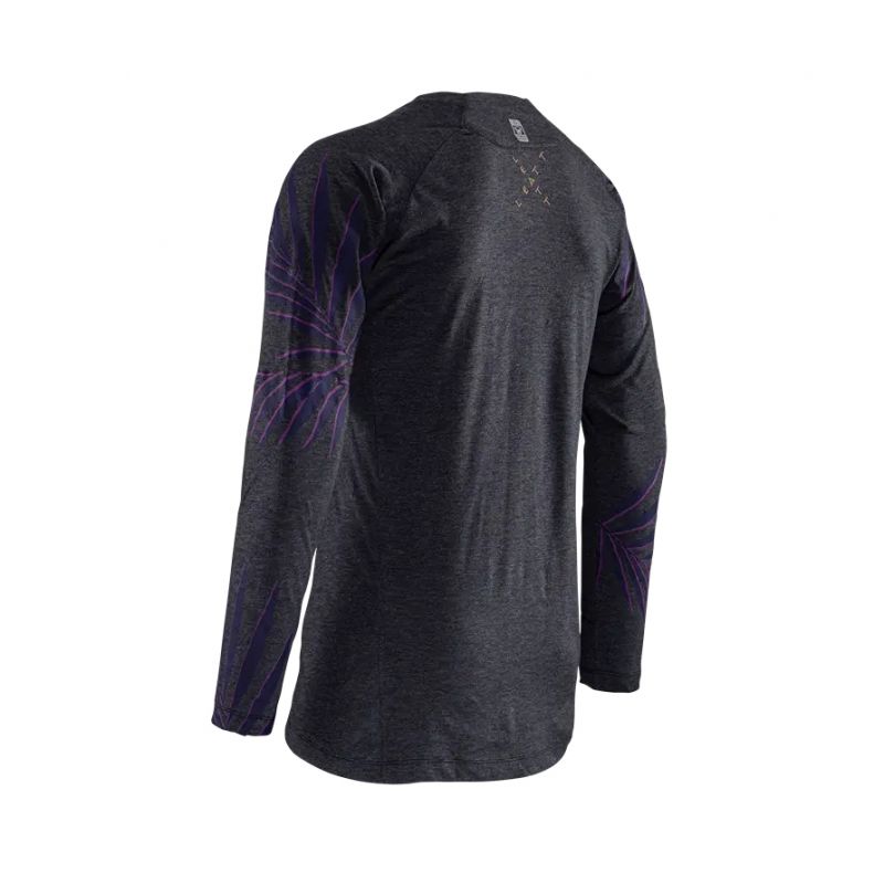 LEATT NOWOŚĆ KOSZULKA ROWEROWA MTB GRAVITY 2.0 JERSEY PALM KOLOR GRAFITOWY ROZMIAR S