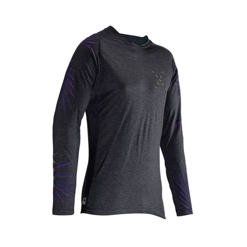 LEATT NOWOŚĆ KOSZULKA ROWEROWA MTB GRAVITY 2.0 JERSEY PALM KOLOR GRAFITOWY ROZMIAR M