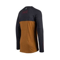 LEATT NOWOŚĆ KOSZULKA ROWEROWA MTB GRAVITY 2.0 JERSEY PEANUT KOLOR BRĄZOWY/GRAFITOWY ROZMIAR L