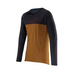 LEATT NOWOŚĆ KOSZULKA ROWEROWA MTB GRAVITY 2.0 JERSEY PEANUT KOLOR BRĄZOWY/GRAFITOWY ROZMIAR L