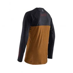 LEATT NOWOŚĆ KOSZULKA ROWEROWA MTB GRAVITY 2.0 JERSEY PEANUT KOLOR BRĄZOWY/GRAFITOWY ROZMIAR XL