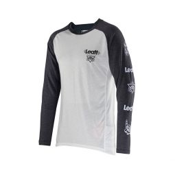 LEATT NOWOŚĆ KOSZULKA ROWEROWA MTB GRAVITY 2.0 JERSEY WHITE KOLOR BIAŁY/GRAFITOWY ROZMIAR XL