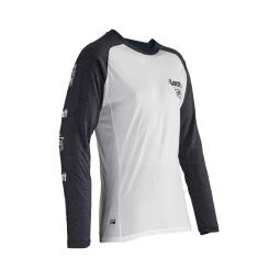 LEATT NOWOŚĆ KOSZULKA ROWEROWA MTB GRAVITY 2.0 JERSEY WHITE KOLOR BIAŁY/GRAFITOWY ROZMIAR XL