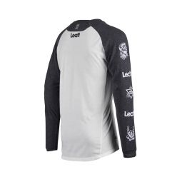 LEATT NOWOŚĆ KOSZULKA ROWEROWA MTB GRAVITY 2.0 JERSEY WHITE KOLOR BIAŁY/GRAFITOWY ROZMIAR XL
