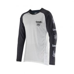 LEATT NOWOŚĆ KOSZULKA ROWEROWA MTB GRAVITY 2.0 JERSEY WHITE KOLOR BIAŁY/GRAFITOWY ROZMIAR XL