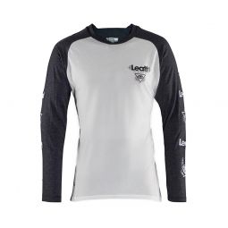 LEATT NOWOŚĆ KOSZULKA ROWEROWA MTB GRAVITY 2.0 JERSEY WHITE KOLOR BIAŁY/GRAFITOWY ROZMIAR XL