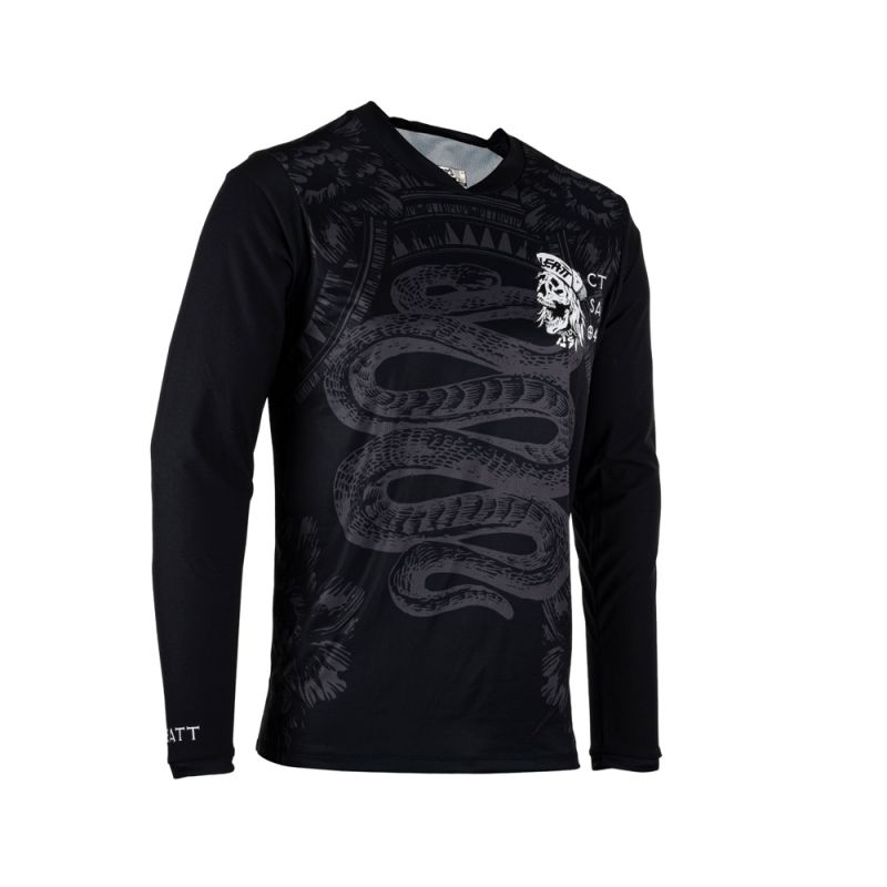 LEATT KOSZULKA ROWEROWA MTB GRAVITY 3.0 JERSEY BLACK KOLOR CZARNY ROZMIAR S