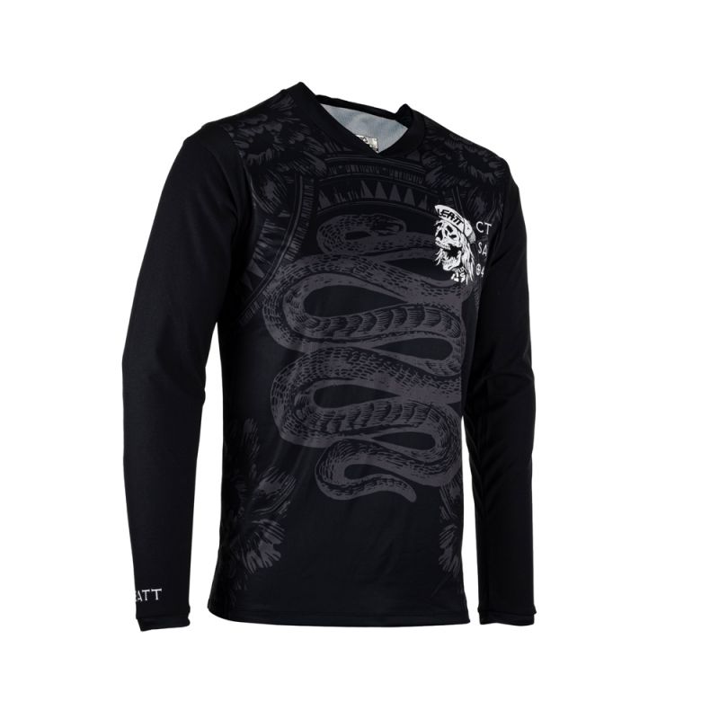 LEATT KOSZULKA ROWEROWA MTB GRAVITY 3.0 JERSEY BLACK KOLOR CZARNY ROZMIAR XXL