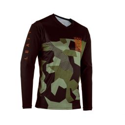 LEATT KOSZULKA ROWEROWA MTB GRAVITY 3.0 JERSEY CAMO KOLOR ZIELONY/CZARNY ROZMIAR XXL