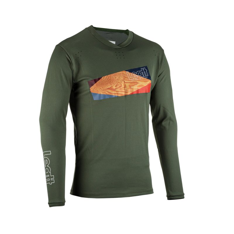LEATT KOSZULKA ROWEROWA MTB ENDURO 4.0 JERSEY PINE KOLOR ZIELONY ROZMIAR XL