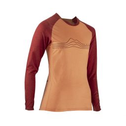 LEATT KOSZULKA ROWEROWA (DAMSKA) MTB ALLMTN 3.0 JERSEY PEACH KOLOR POMARAŃCZOWY/BORDOWY ROZMIAR L