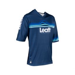 LEATT NOWOŚĆ KOSZULKA ROWEROWA MTB ENDURO 3.0 JERSEY DENIM KOLOR GRANATOWY ROZMIAR L