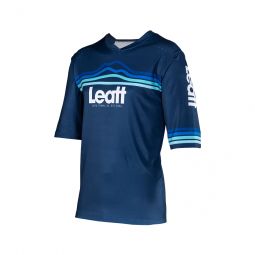 LEATT NOWOŚĆ KOSZULKA ROWEROWA MTB ENDURO 3.0 JERSEY DENIM KOLOR GRANATOWY ROZMIAR L