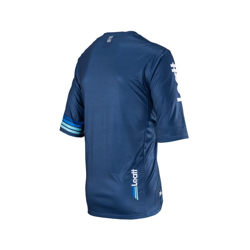 LEATT NOWOŚĆ KOSZULKA ROWEROWA MTB ENDURO 3.0 JERSEY DENIM KOLOR GRANATOWY ROZMIAR XL