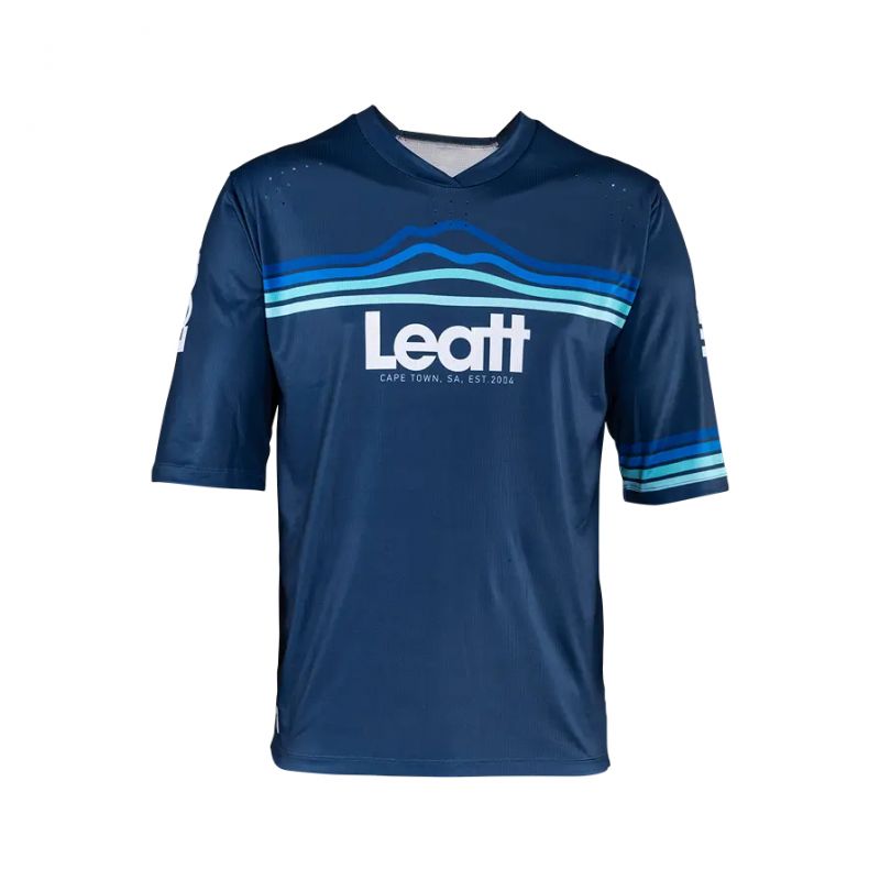 LEATT NOWOŚĆ KOSZULKA ROWEROWA MTB ENDURO 3.0 JERSEY DENIM KOLOR GRANATOWY ROZMIAR XL