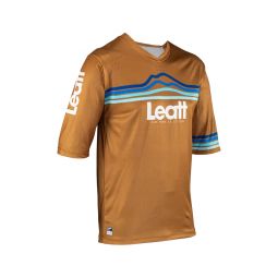 LEATT NOWOŚĆ KOSZULKA ROWEROWA MTB ENDURO 3.0 JERSEY PEANUT KOLOR BRĄZOWY ROZMIAR L