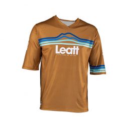 LEATT NOWOŚĆ KOSZULKA ROWEROWA MTB ENDURO 3.0 JERSEY PEANUT KOLOR BRĄZOWY ROZMIAR L
