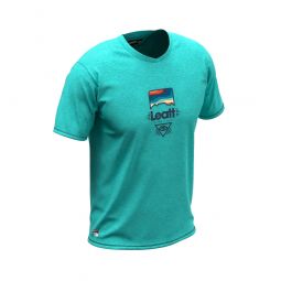 LEATT NOWOŚĆ KOSZULKA ROWEROWA (DZIECIĘCA) MTB ALLMTN 2.0 JUNIOR JERSEY AQUA KOLOR TURKUSOWY ROZMIAR L (140-150 cm)