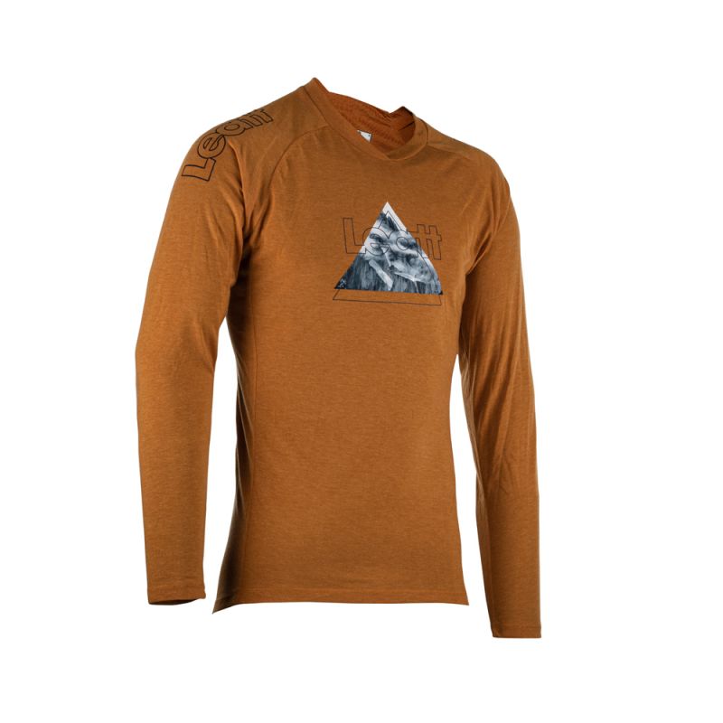 LEATT KOSZULKA ROWEROWA MTB GRAVITY 2.0 JERSEY SUEDE KOLOR RDZAWY ROZMIAR M