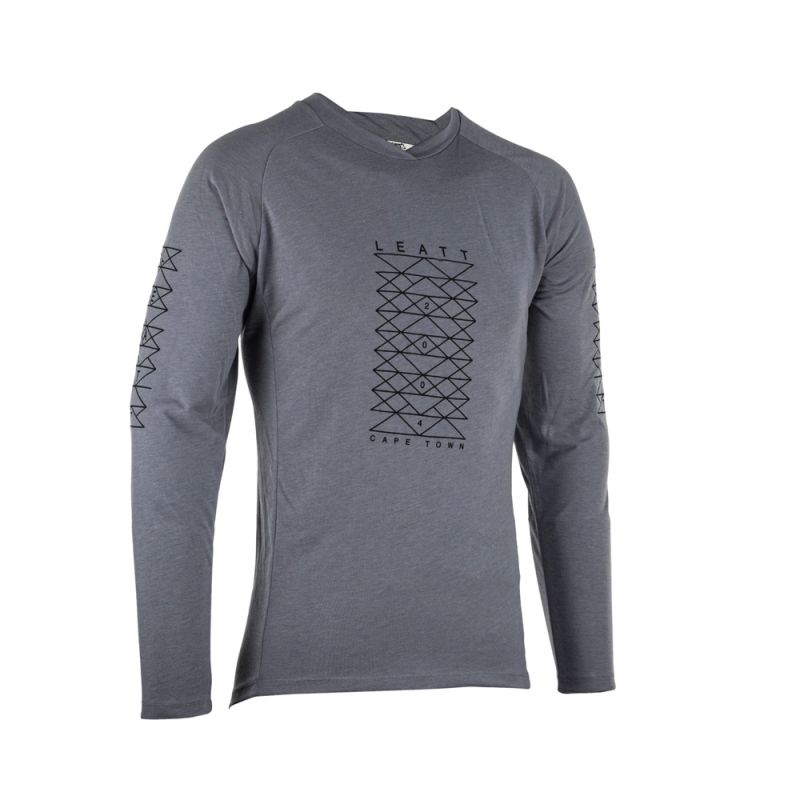 LEATT KOSZULKA ROWEROWA MTB GRAVITY 2.0 JERSEY TITANIUM KOLOR SZARY ROZMIAR S