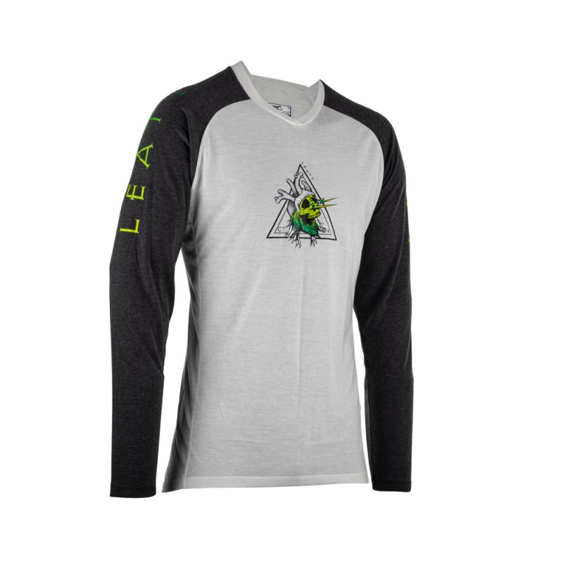 LEATT KOSZULKA ROWEROWA MTB GRAVITY 2.0 JERSEY ZOMBIE KOLOR BIAŁY/CZARNY ROZMIAR S