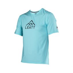 LEATT NOWOŚĆ KOSZULKA ROWEROWA MTB TRAIL 1.0 X-FLOW JERSEY AQUA KOLOR NIEBIESKI ROZMIAR XL