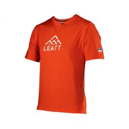 LEATT NOWOŚĆ KOSZULKA ROWEROWA MTB TRAIL 1.0 X-FLOW JERSEY GLOW KOLOR CZERWONY ROZMIAR S