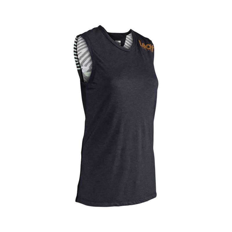 LEATT NOWOŚĆ KOSZULKA ROWEROWA BEZ RĘKAWÓW (DAMSKA) MTB ALLMTN 2.0 WOMEN TANKTOP STRIPES KOLOR CZARNY/NIEBIESKI/CZERWONY/ZIELONY