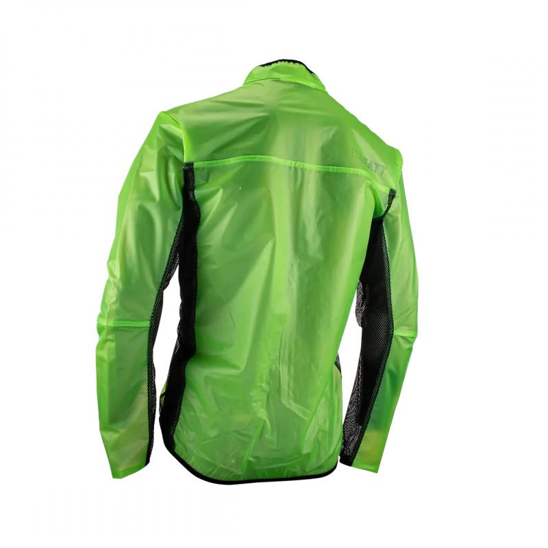 LEATT KURTKA PRZECIWDESZCZOWA MTB ROWEROWA (PÓŁPRZEŹROCZYSTA) JACKET RACECOVER LIME KOLOR ŻÓŁTY ROZMIAR M