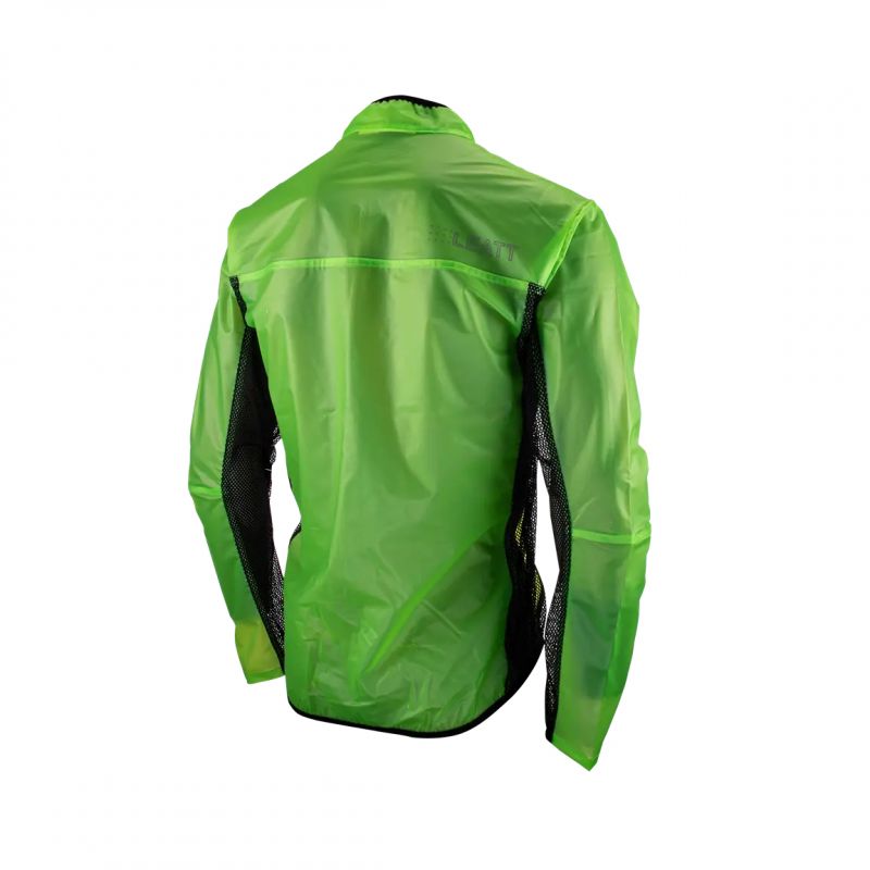 LEATT KURTKA PRZECIWDESZCZOWA MTB ROWEROWA (PÓŁPRZEŹROCZYSTA) JACKET RACECOVER LIME KOLOR ŻÓŁTY ROZMIAR M