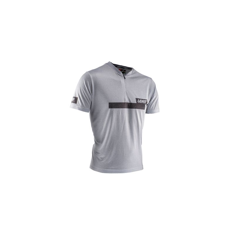 LEATT KOSZULKA ROWEROWA Z ZAMKIEM DBX 1.0 ZIP JERSEY SLATE KOLOR SZARY ROZMIAR M
