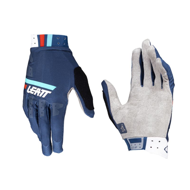 LEATT NOWOŚĆ RĘKAWICE ROWEROWE MTB 3.0 X-FLOW GLOVE DENIM KOLOR GRANATOWY ROZMIAR XL