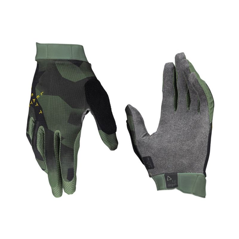 LEATT NOWOŚĆ RĘKAWICE ROWEROWE MTB 1.0 GRIPR GLOVE SPINACH KOLOR ZIELONY/CZARNY ROZMIAR M