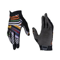 LEATT NOWOŚĆ RĘKAWICE ROWEROWE (DAMSKIE) MTB 1.0 GRIPR WOMEN GLOVE STRIPES KOLOR CZARNY/MULTICOLOR ROZMIAR L