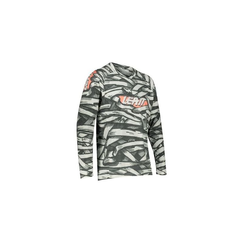 LEATT KOSZULKA ROWEROWA MTB GRAVITY 2.0 JERSEY MUMMY KOLOR CZARNY/BIAŁY ROZMIAR S