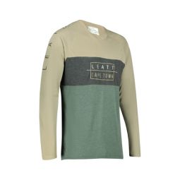 LEATT KOSZULKA ROWEROWA MTB GRAVITY 2.0 JERSEY IVY KOLOR PIASKOWY/GRAFITOWY/ZIELONY ROZMIAR XS