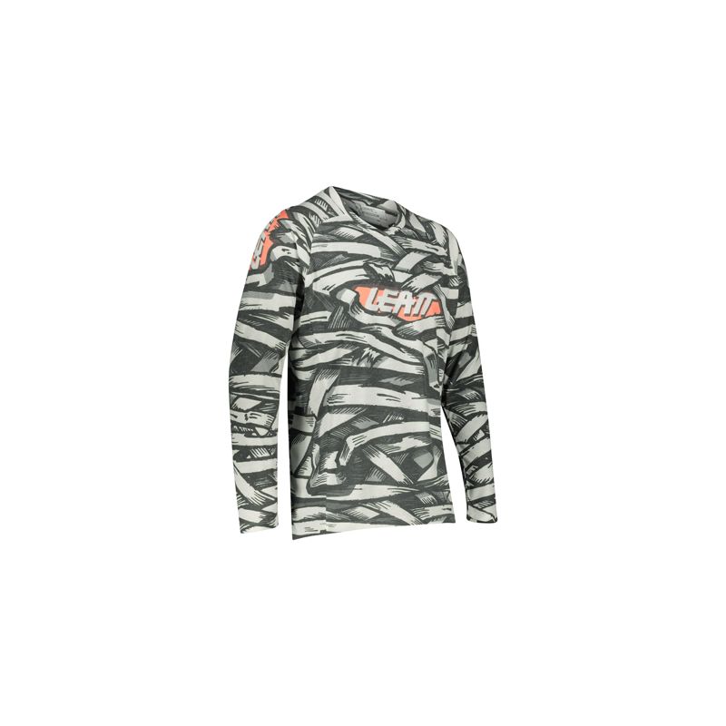 LEATT KOSZULKA ROWEROWA MTB GRAVITY 2.0 JERSEY MUMMY KOLOR CZARNY/BIAŁY ROZMIAR L