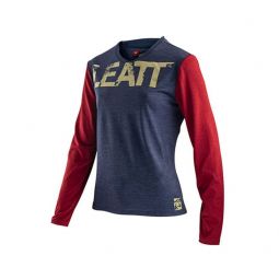 LEATT KOSZULKA ROWEROWA DAMSKA MTB 2.0 LONG JERSEY COOPER KOLOR GRANATOWY/CZERWONY ROZMIAR M