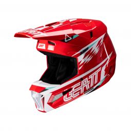 KASK Z GOGLAMI LEATT KIT MOTO 3.5 V25 RED (63-64CM)