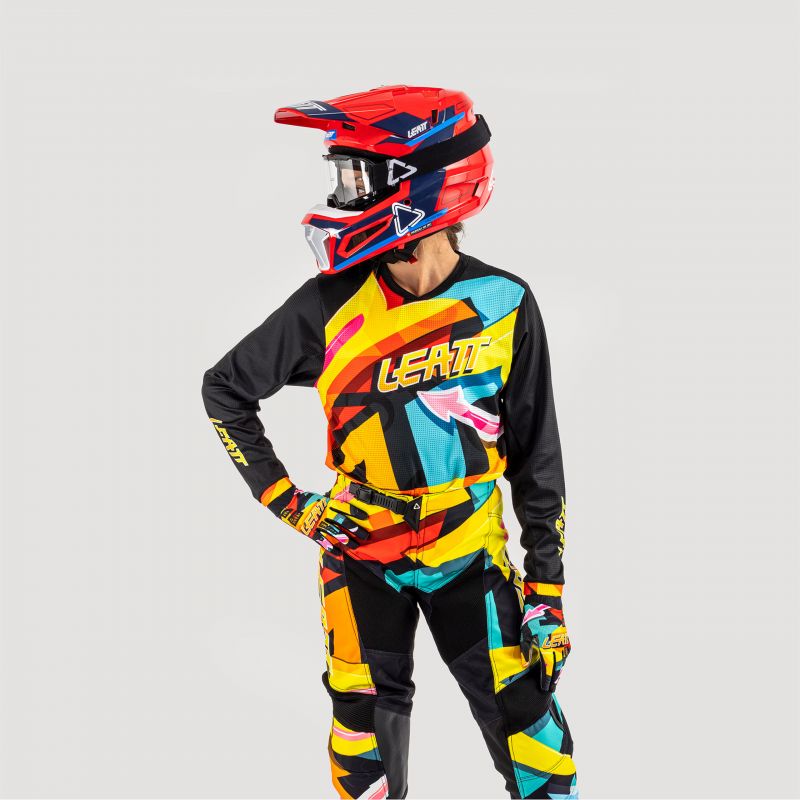ZESTAW OFFROADOWY (BLUZA I SPODNIE) LEATT RIDE KIT 3.5 JUNIOR CARNIVAL XXS/EU100/110CM