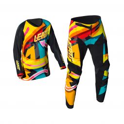 ZESTAW OFFROADOWY (BLUZA I SPODNIE) LEATT RIDE KIT 3.5 JUNIOR CARNIVAL M/EU130/140C