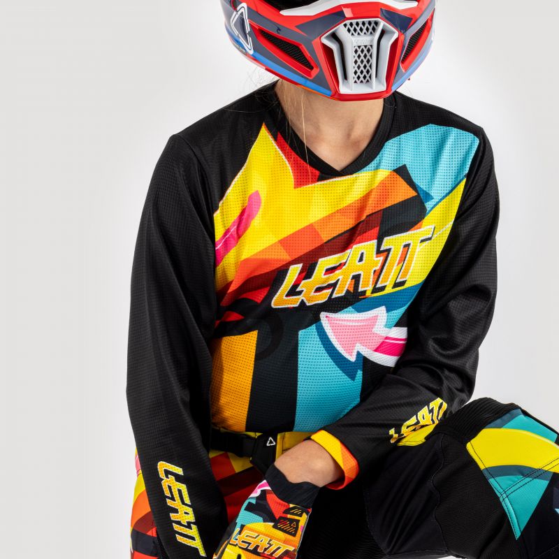 ZESTAW OFFROADOWY (BLUZA I SPODNIE) LEATT RIDE KIT 3.5 JUNIOR CARNIVAL M/EU130/140C