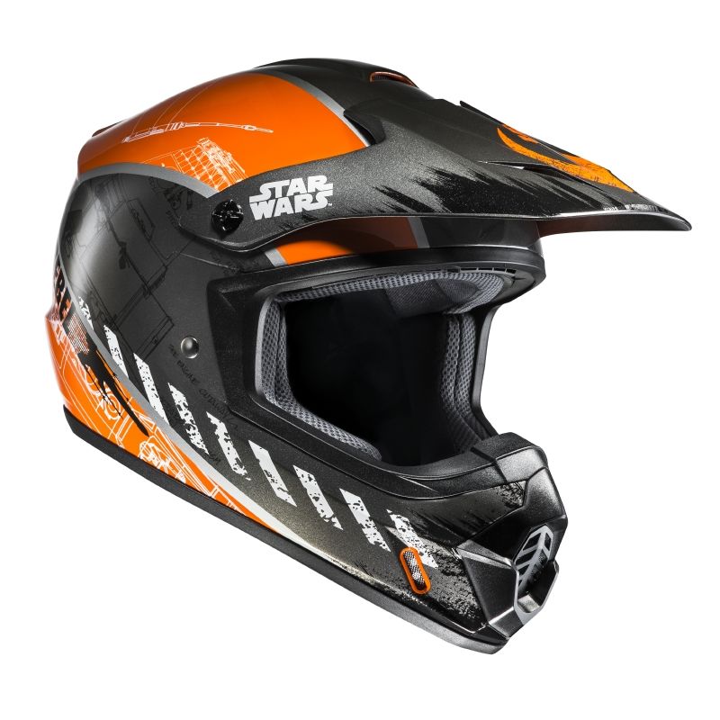 KASK HJC CS-MX II REBEL X-WING STAR WARS SILVER/ORANGE