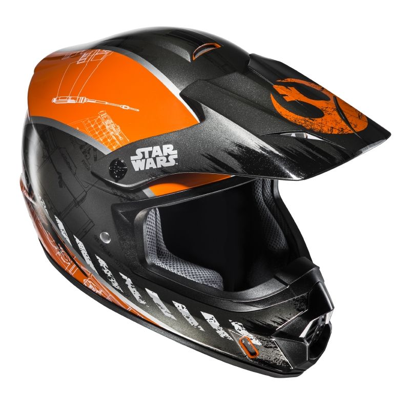 KASK HJC CS-MX II REBEL X-WING STAR WARS SILVER/ORANGE